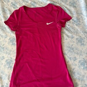 Nike Pink V-Neck Top